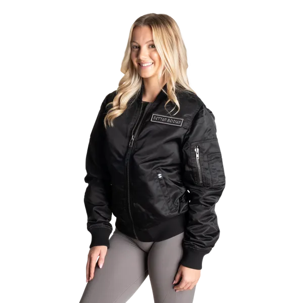 Better Bodies Utility Bomber Jacket, Black
