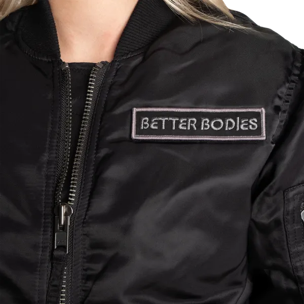 Better Bodies Utility Bomber Jacket, Black