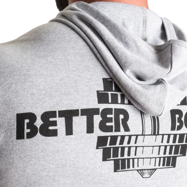 Better Bodies Light hættetrøje med lynlås, Lysegrå Melange