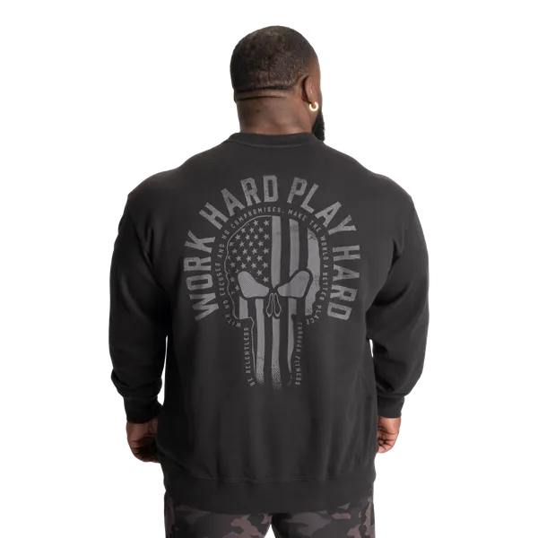 Gasp Graphic Sweatshirt/Träningströja, Acid washed black