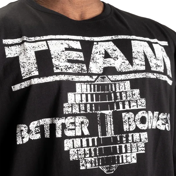 Better Bodies Team Pump Cover Iron T-shirt, Black