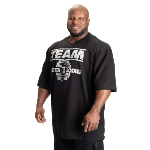 Better Bodies Team Pump Cover Iron T-shirt, Black