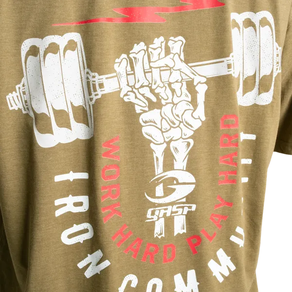 Gasp HTK Iron T-shirt, Armygrøn Melange