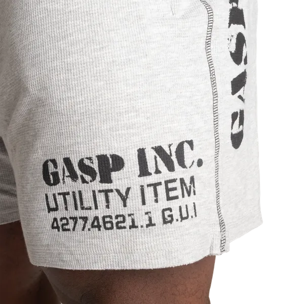 Gasp Termoshorts/træningsshorts 6", Grå Melange