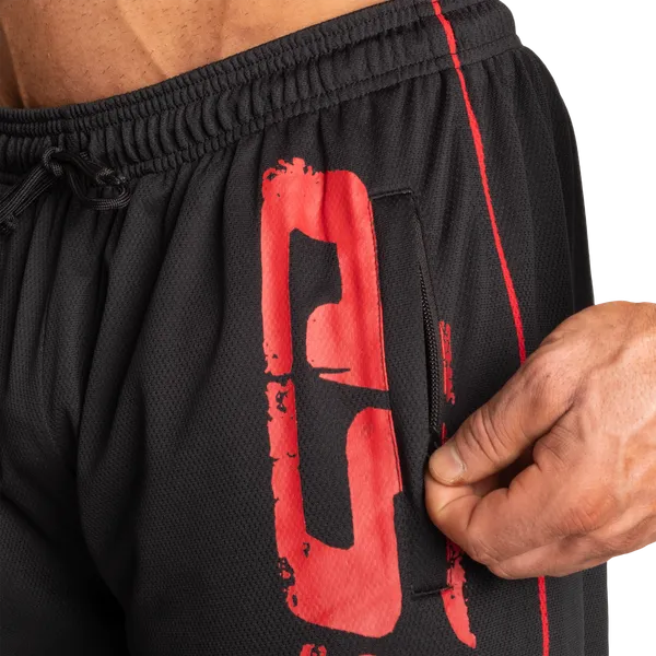 Gasp Pro mesh shorts/träningsshorts, Black/Red