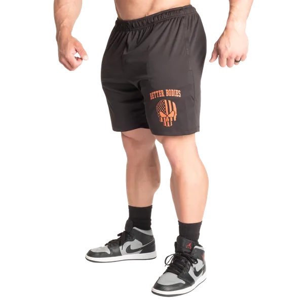 Better Bodies Skull Function Short/træningsshorts, Sort/Flamme