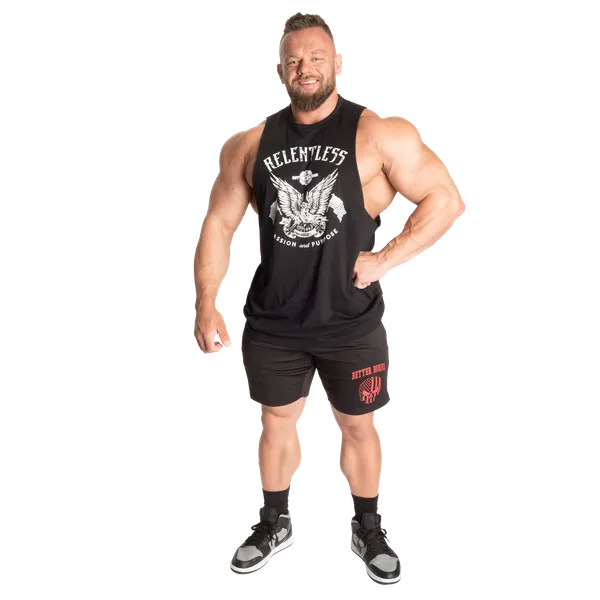 Better Bodies Skull Function Shorts/träningsshorts, Black/Red