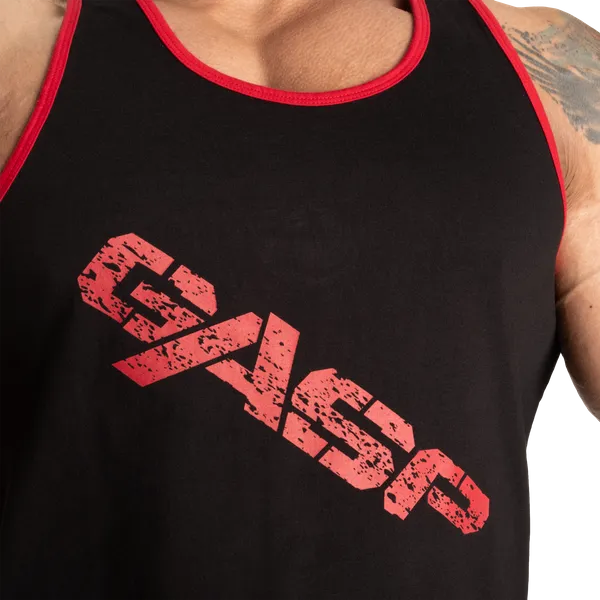 Gasp Vintage T-back Linne, Black/Red