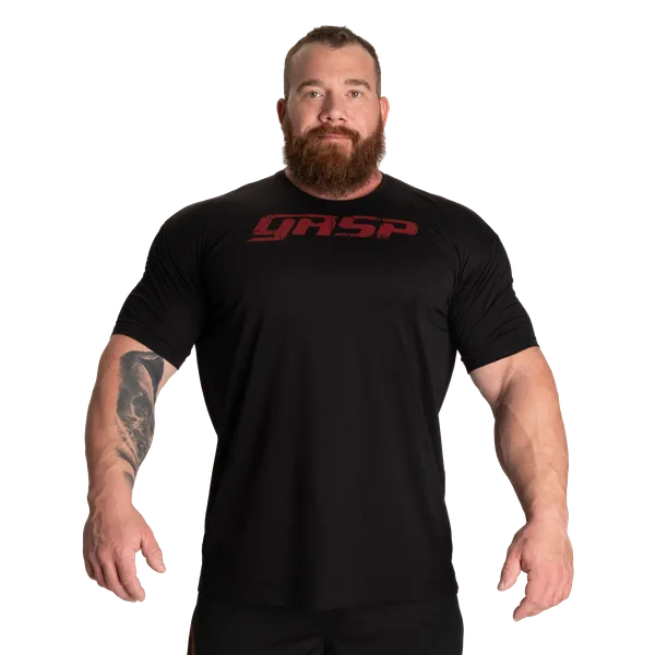 Gasp Legacy trænings-T-shirt, Sort/Rød