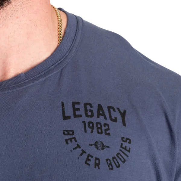 Better Bodies Legacy Street T-shirt, Washed Sky Blue