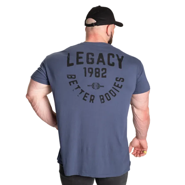 Better Bodies Legacy Street T-shirt, Washed Sky Blue