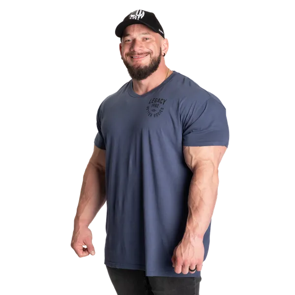 Better Bodies Legacy Street T-shirt, Washed Sky Blue