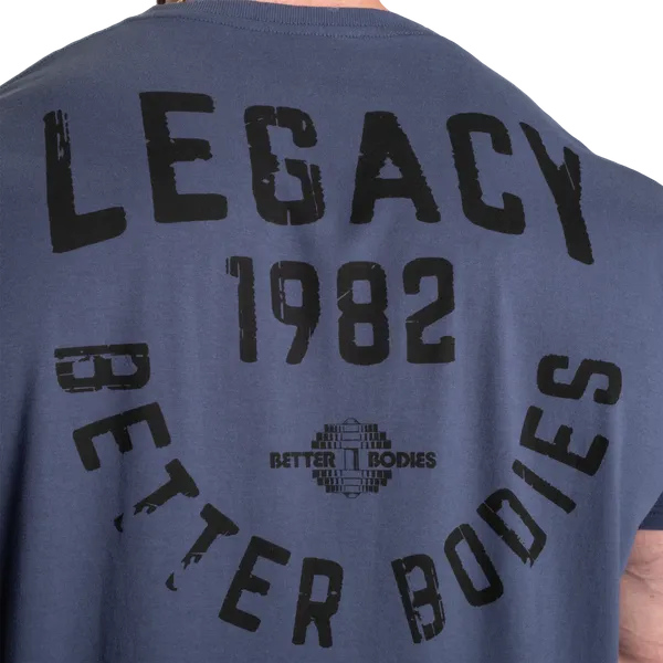 Better Bodies Legacy Street T-shirt, Washed Sky Blue