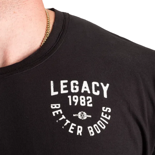 Better Bodies Legacy Street T-shirt, Washed Black
