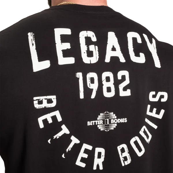 Better Bodies Legacy Street T-shirt, Washed Black