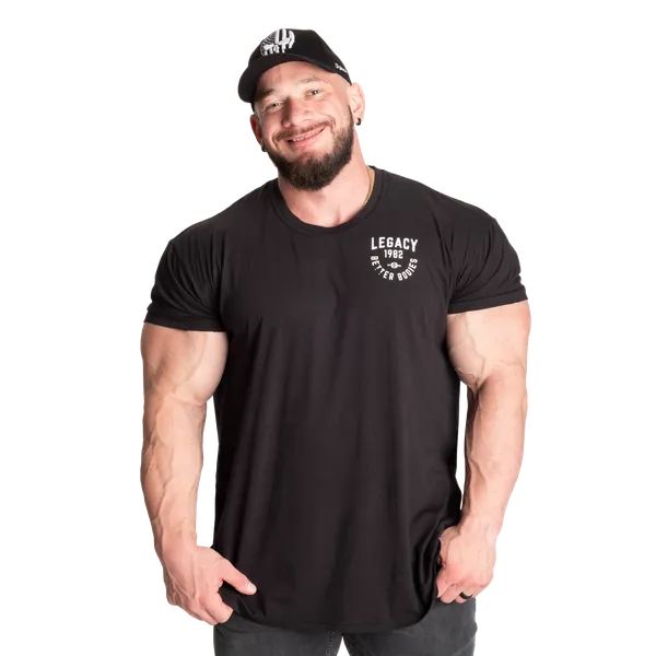 Better Bodies Legacy Street T-shirt, Washed Black