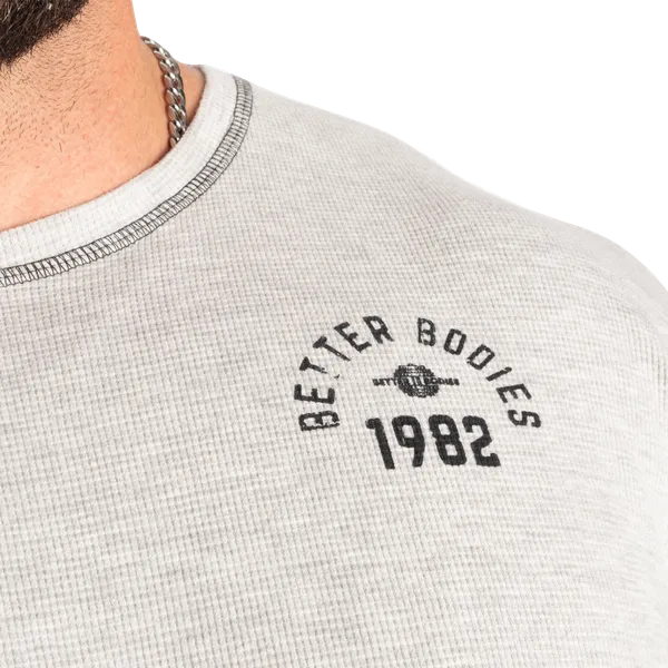 Better Bodies Legacy Thermal long sleeve t shirt, Grey Melange