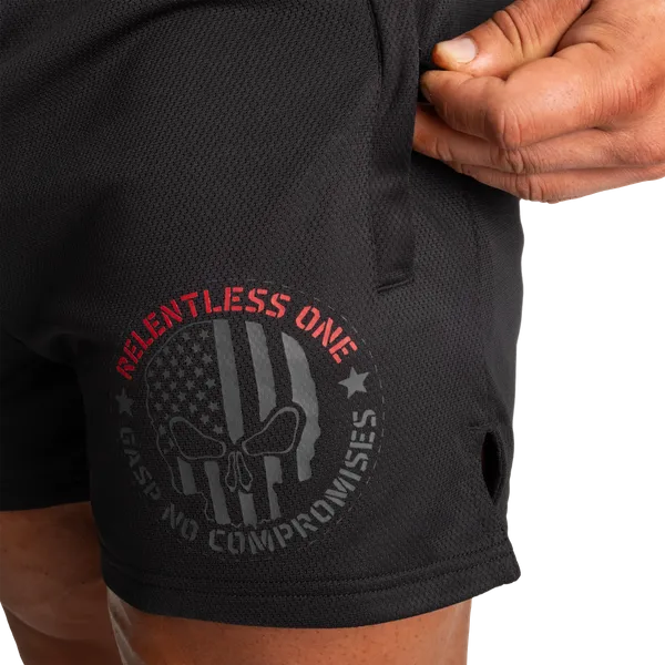 Gasp R1 Mesh Shorts/träningsshorts, Black/Red