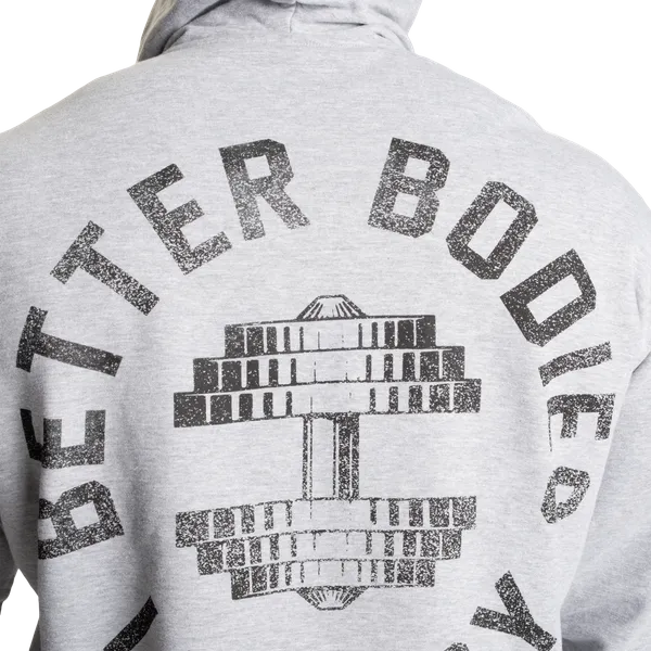 Better Bodies Legacy Standard Zip Hoodie, Light Grey Melange