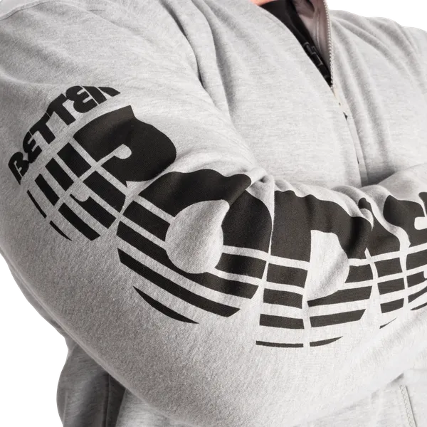 Better Bodies Standard Zip Hoodie, Light Grey Melange