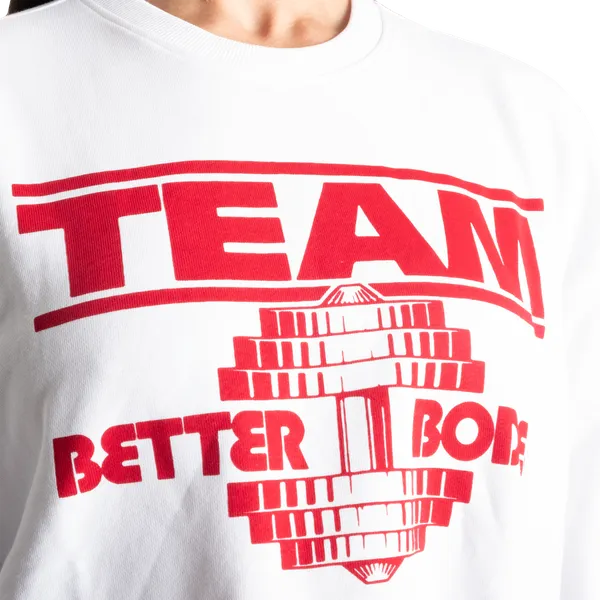 Better Bodies Highbridge Sweatshirt/Træningstrøje, Hvid/rød