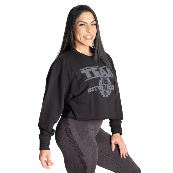 Better Bodies Highbridge Sweatshirt/Träningströja, Black/Grey