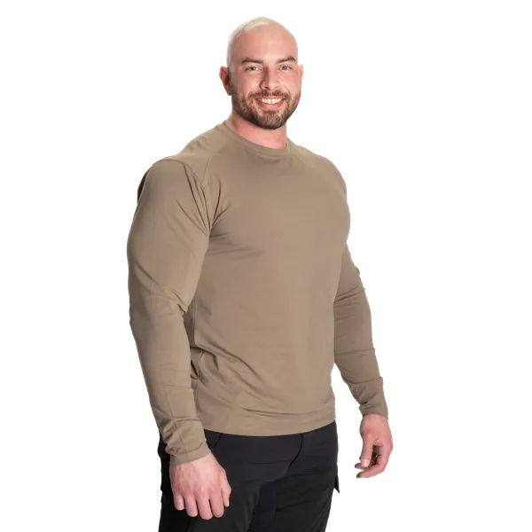 Gasp Muscle long sleeve t shirt, Washed Green