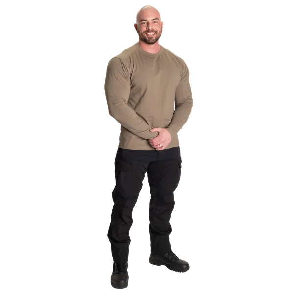 Gasp Muscle long sleeve t shirt, Washed Green