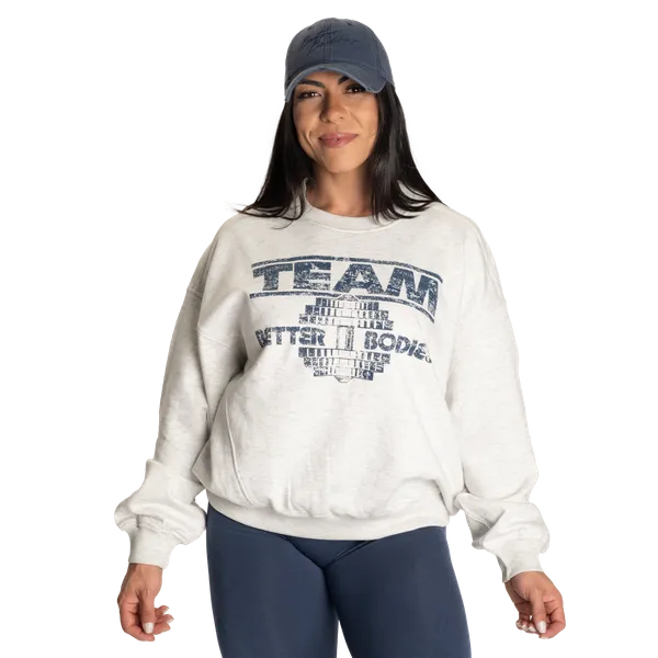 Better Bodies Team Overszd Sweatshirt/Träningströja, Light Grey Melange