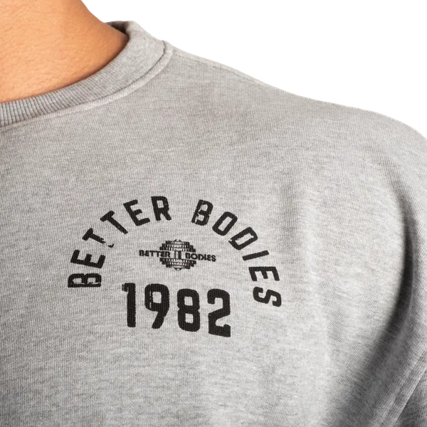 Better Bodies Legacy Sweatshirt/Träningströja, Light Grey Melange