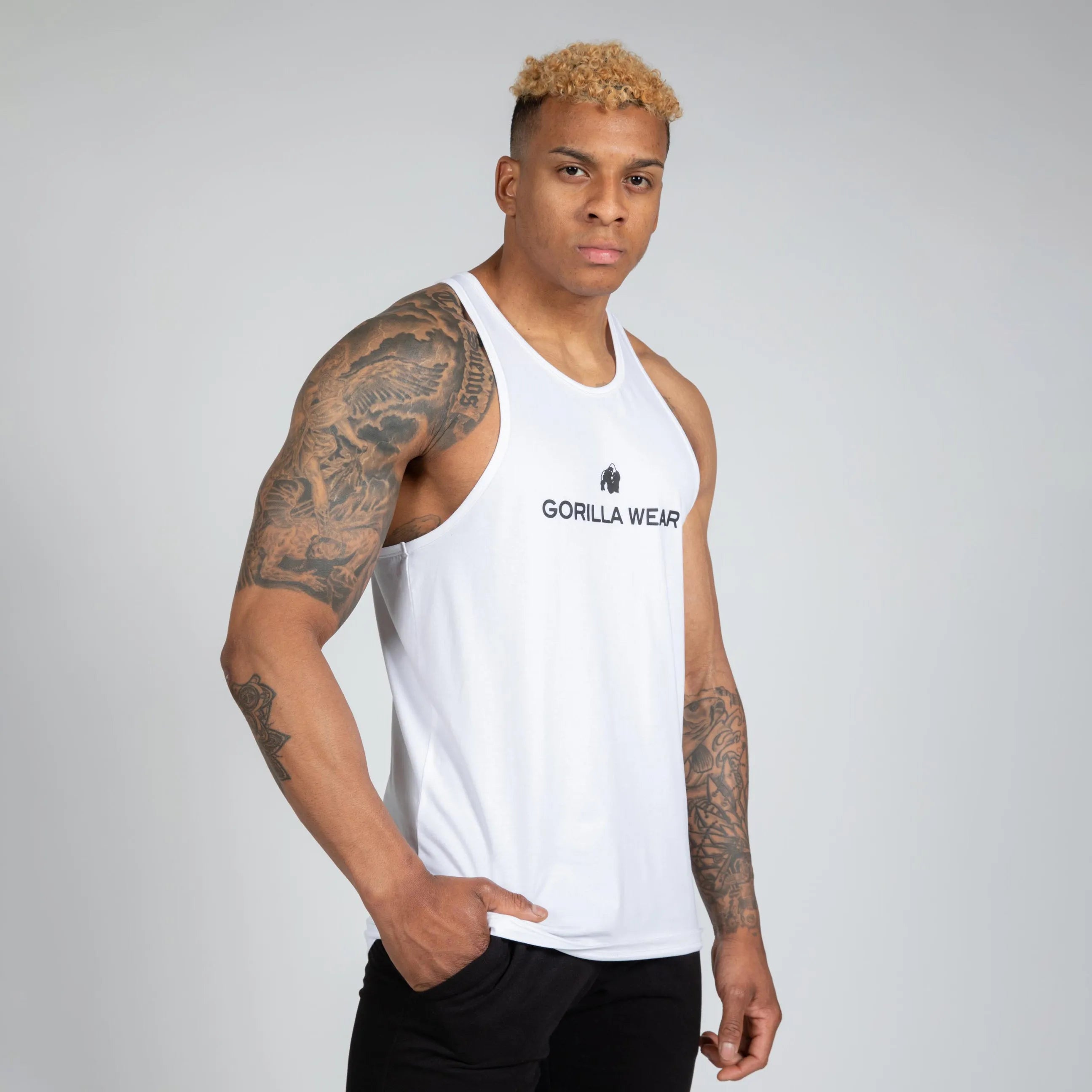 Gorilla Wear Carter Stretch Tank Top/Linne, white