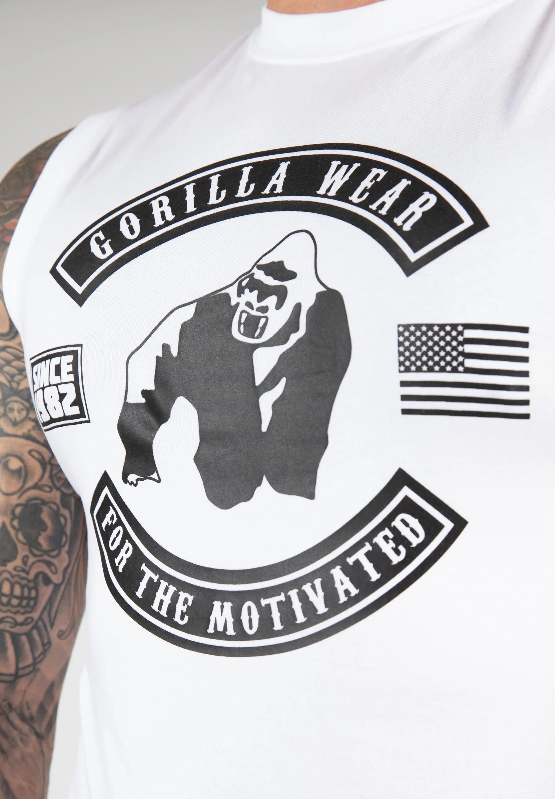 Gorilla Wear - Tulsa Tanktop/Linér, hvid