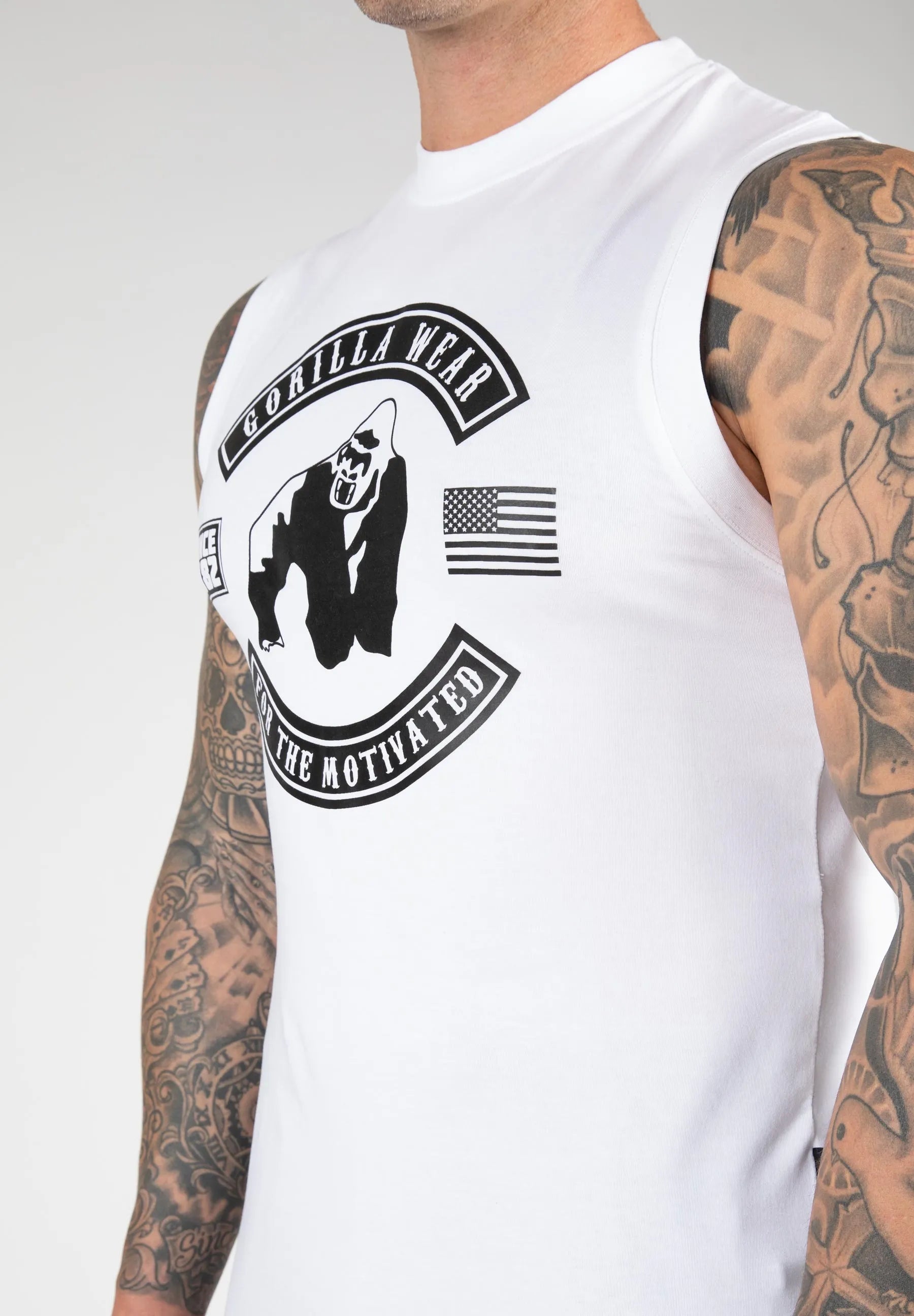 Gorilla Wear - Tulsa Tanktop/Linér, hvid