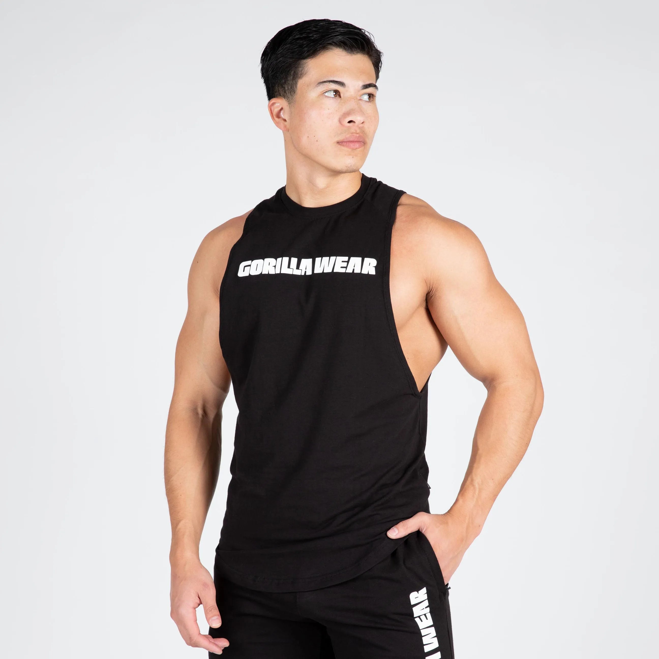 Gorilla Wear - Milo Drop Armhole Tanktop/Linje, sort