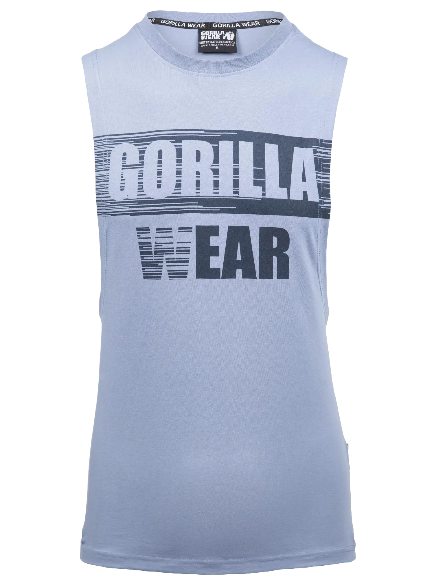 Gorilla Wear Lopez Drop Armhole Tank Top/Linne, stonewash blue
