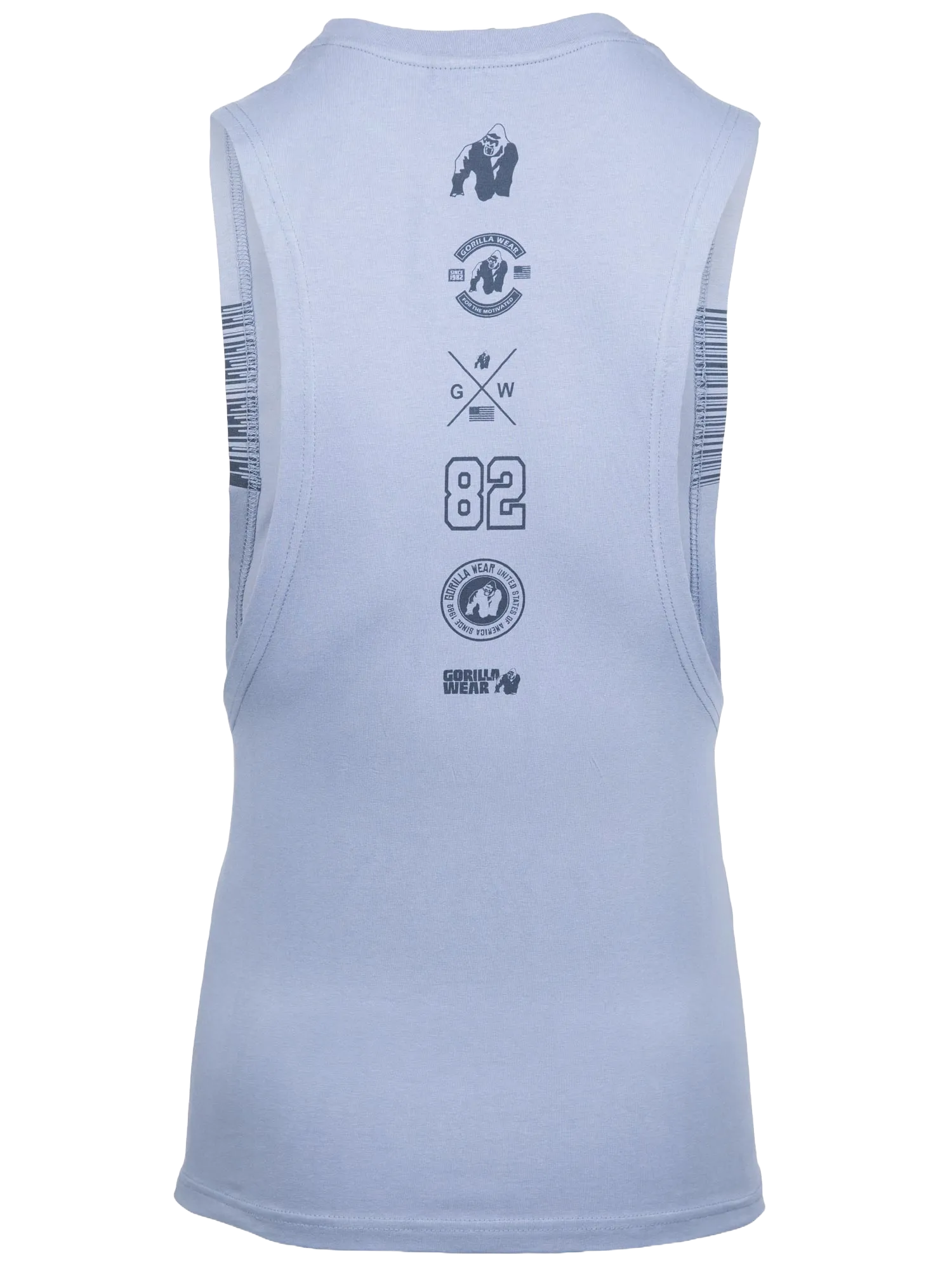 Gorilla Wear Lopez Drop Armhole Tank Top/Linne, stonewash blue