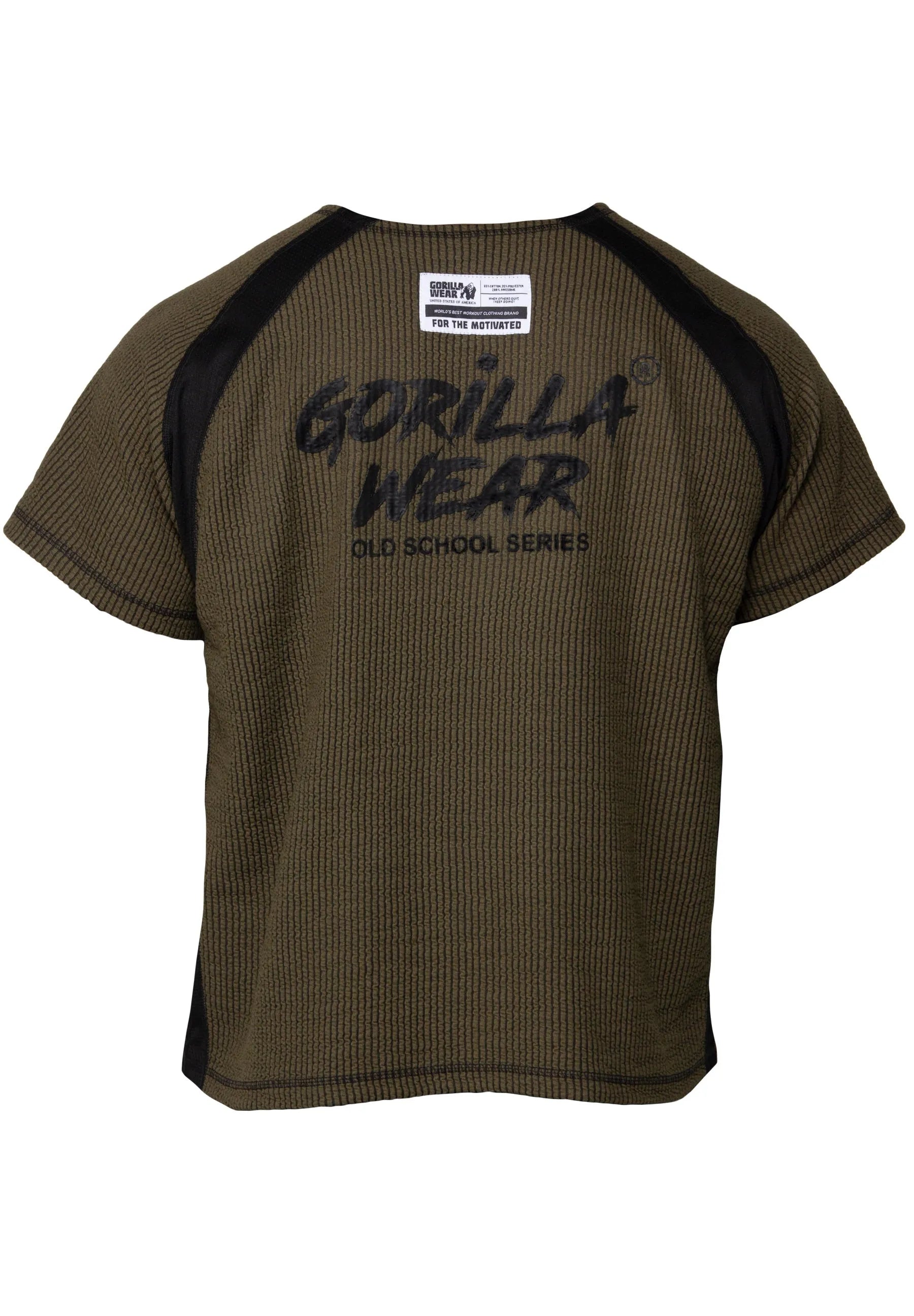 Gorilla Wear Augustine Old School Work Out Top T-shirt, armygrøn
