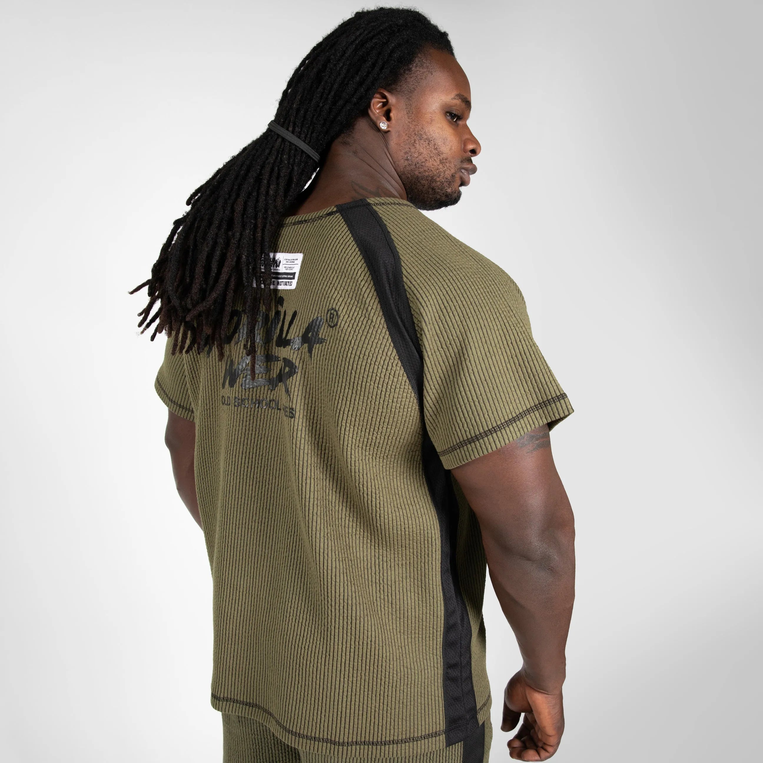 Gorilla Wear Augustine Old School Work Out Top T-shirt, armygrøn
