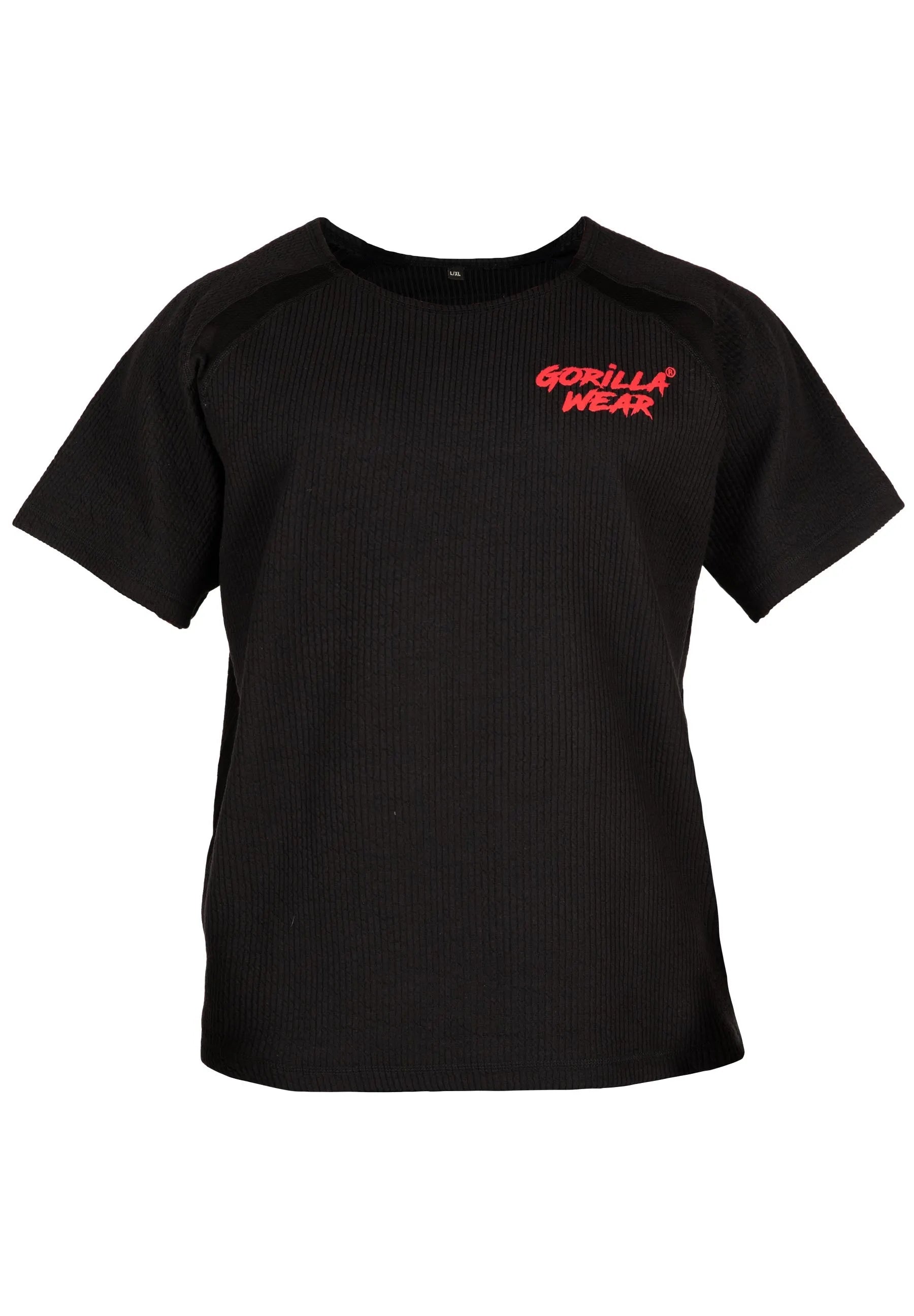 Gorilla Wear Augustine Old School Work Out Top T-shirt, sort/rød