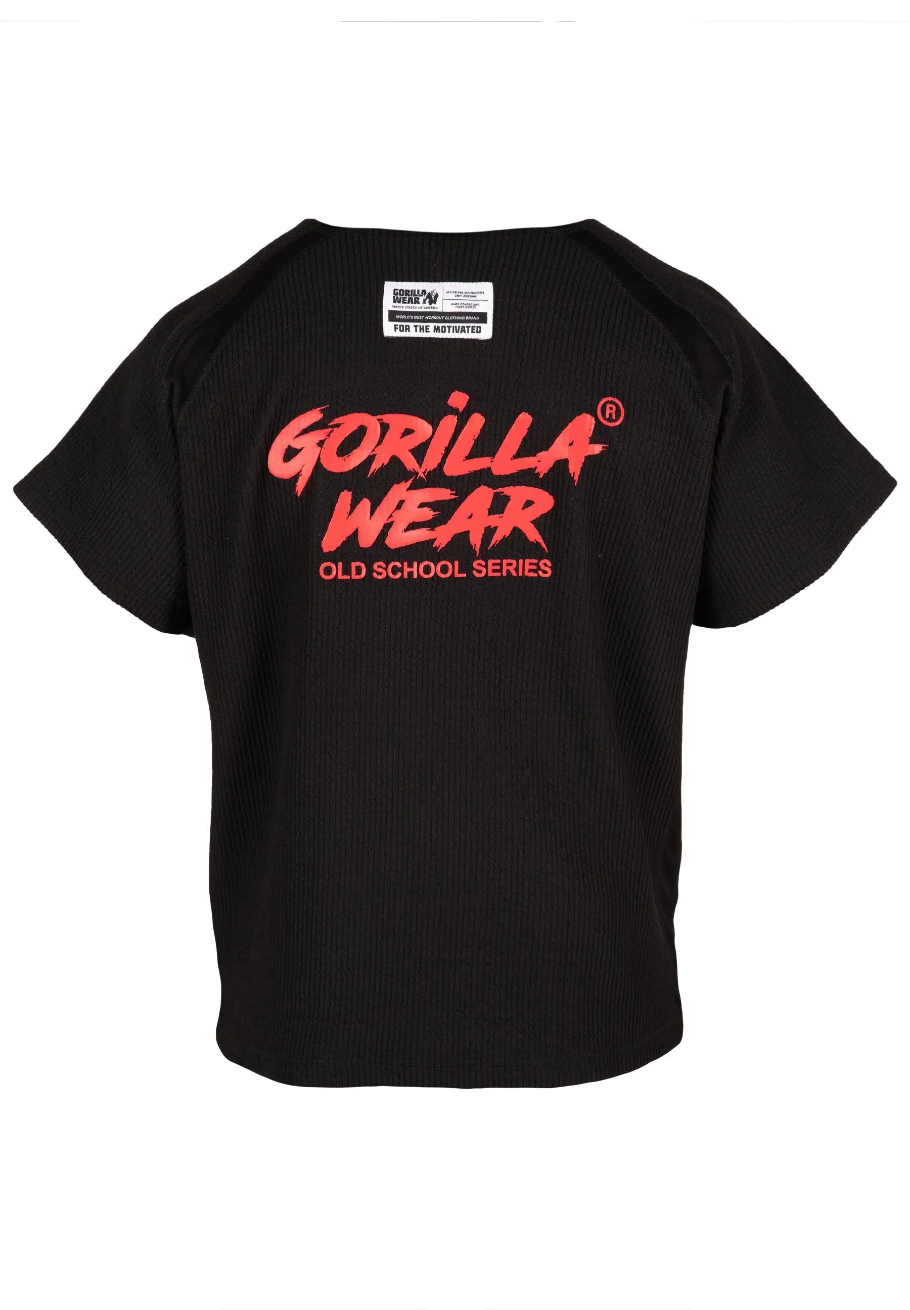 Gorilla Wear Augustine Old School Work Out Top T-shirt, sort/rød