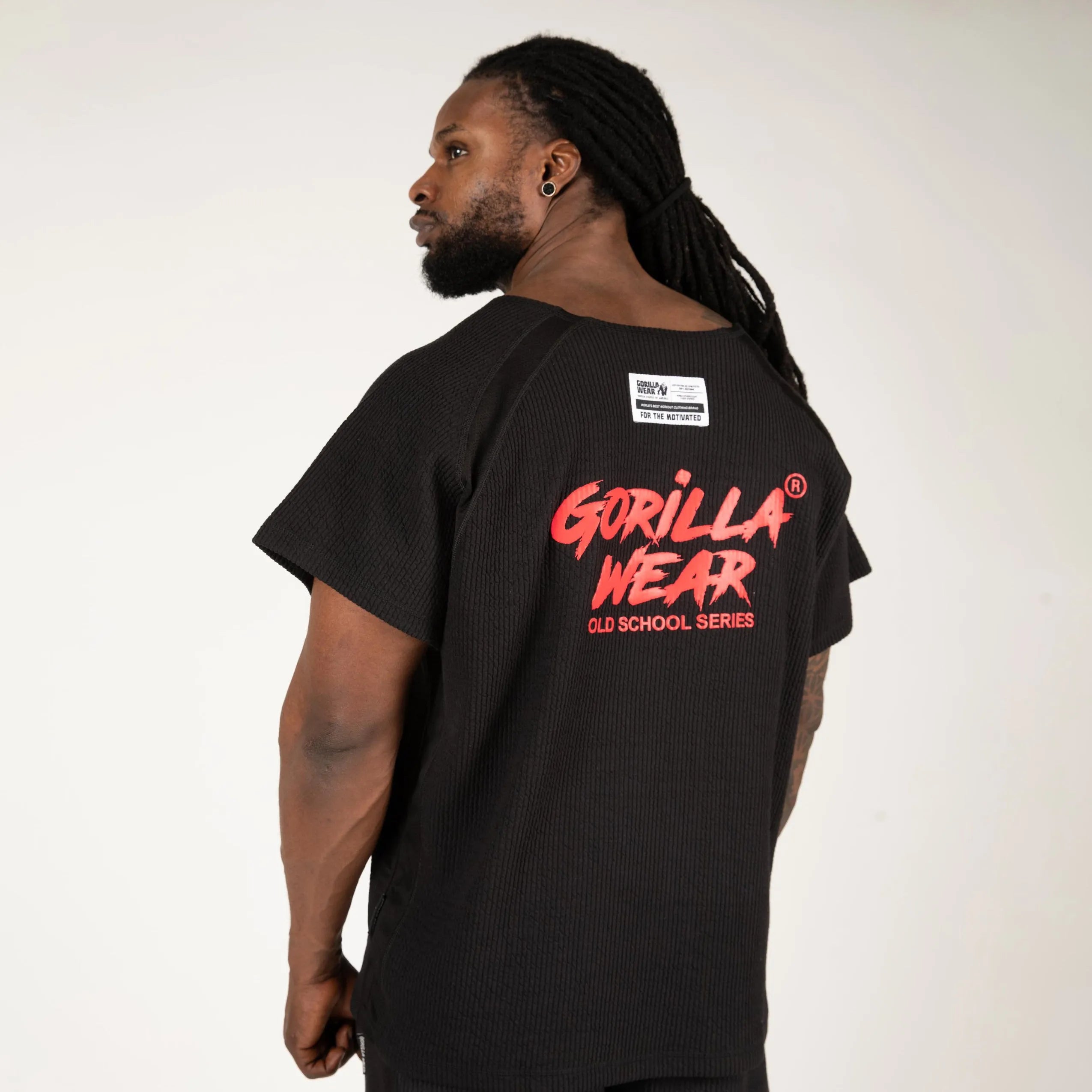 Gorilla Wear Augustine Old School Work Out Top T-shirt, sort/rød