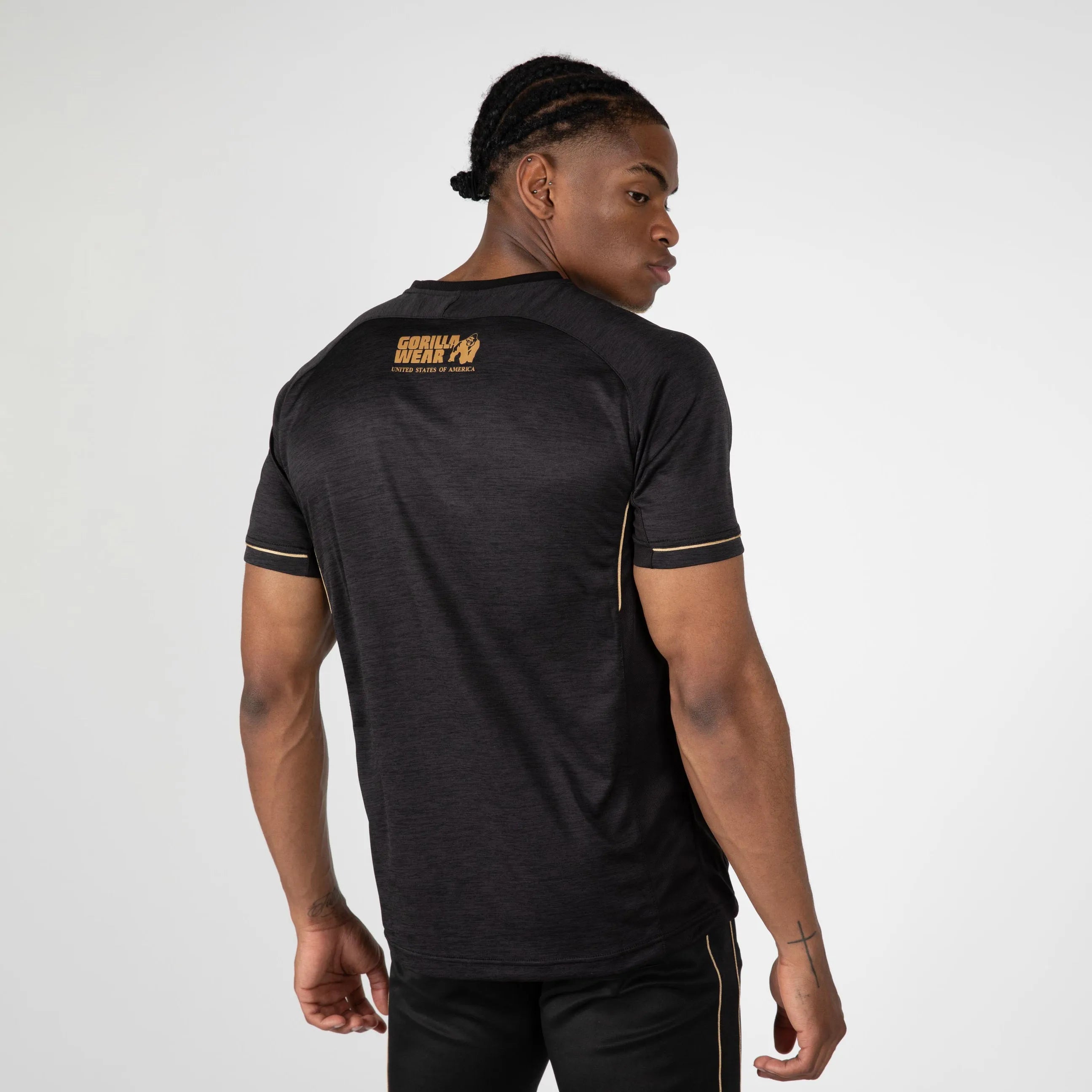 Gorilla Wear Fremont T-shirt, sort/guld