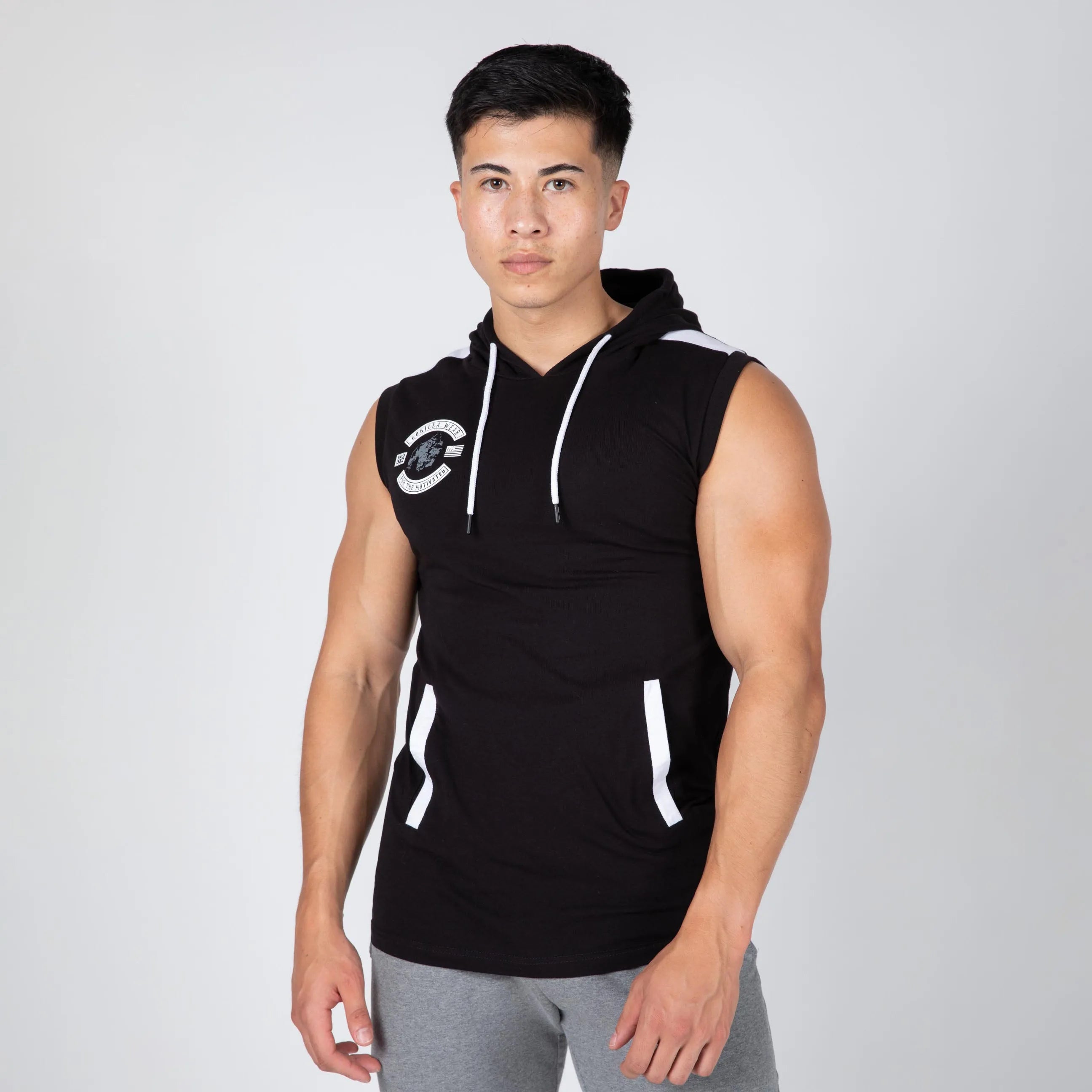 Gorilla Wear Oswego S/L hættetrøje, sort