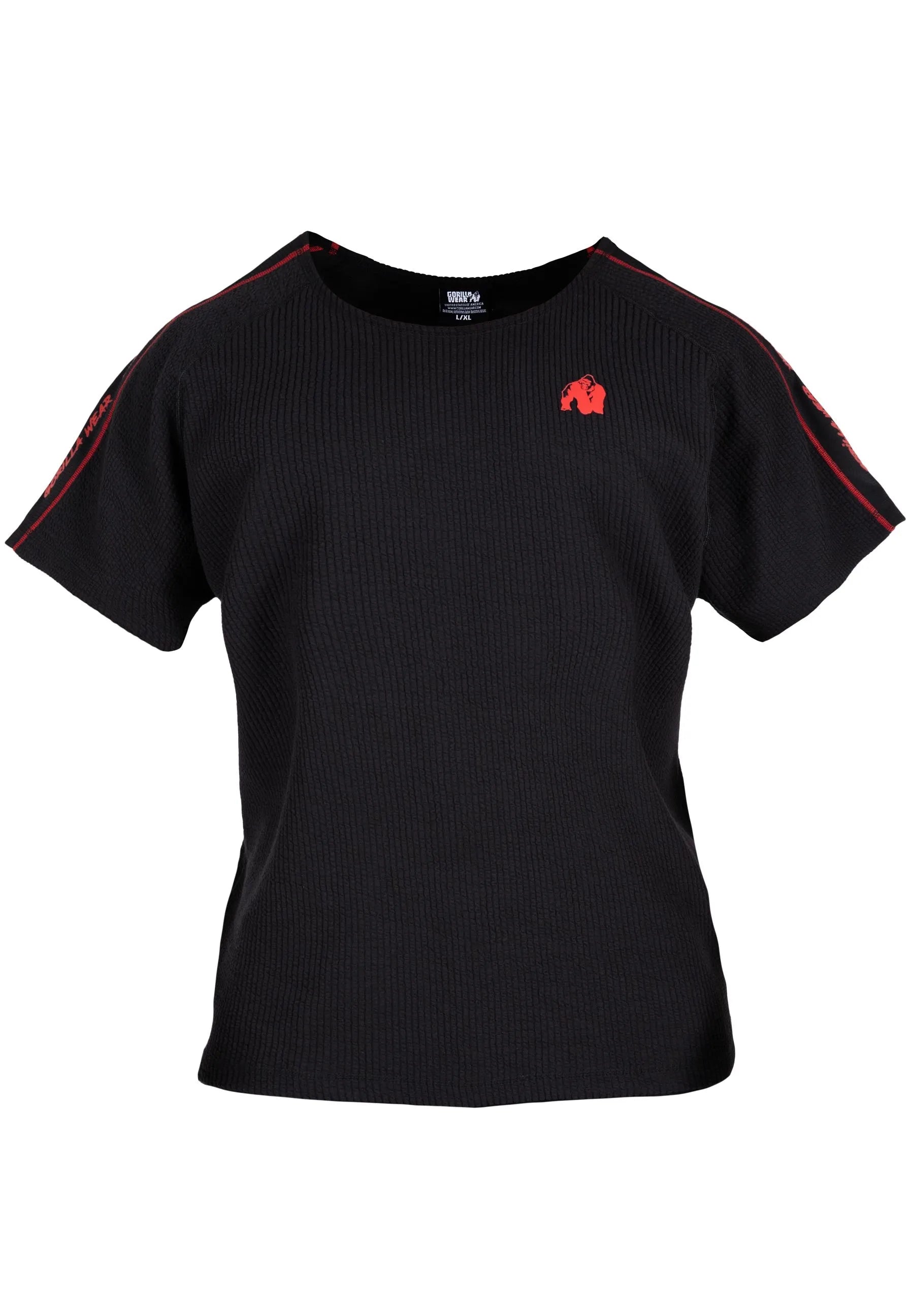Gorilla Wear Buffalo Old School Workout Top T-shirt, sort/rød