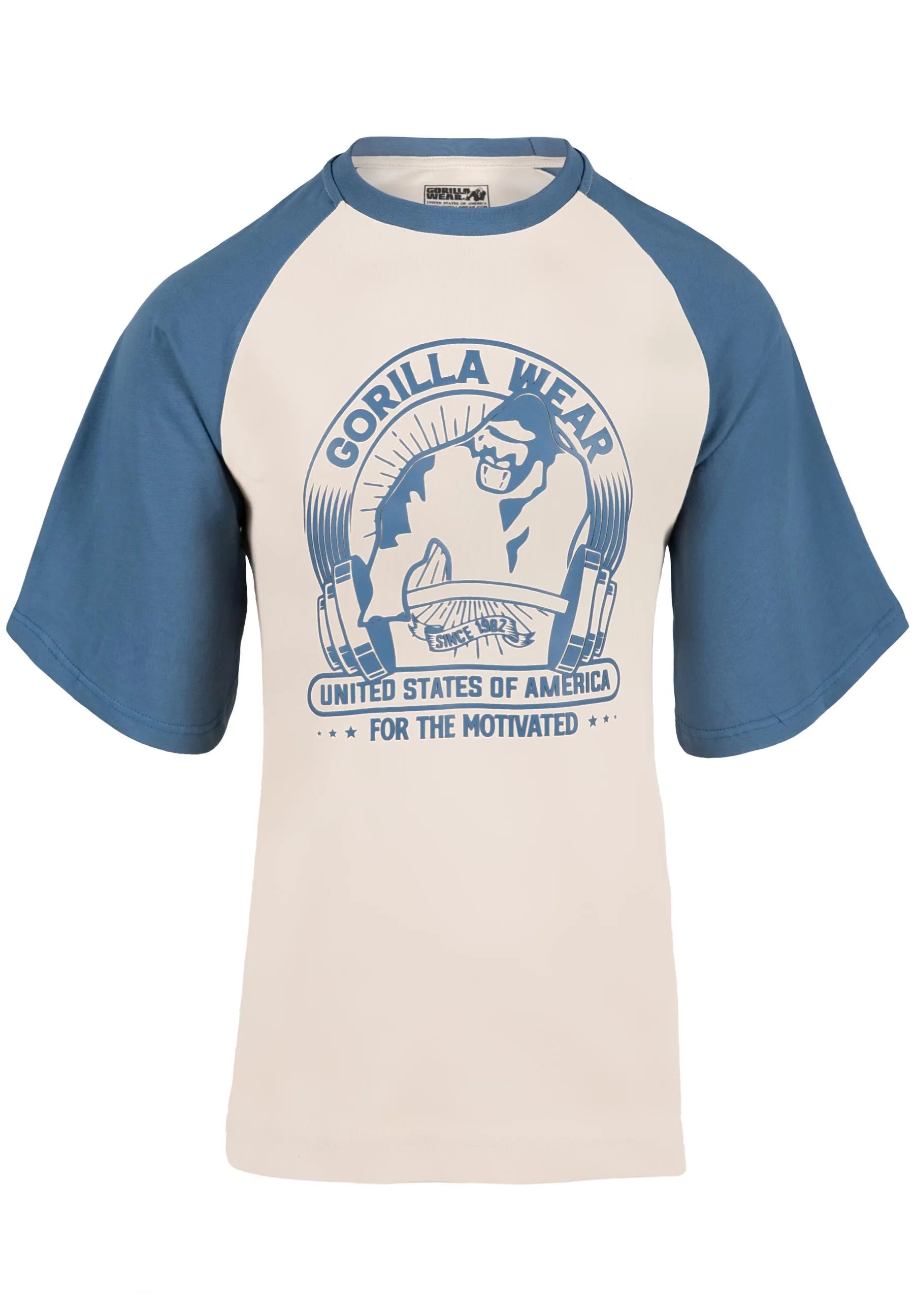 Gorilla Wear Logan Oversized T-shirt, beige/blå