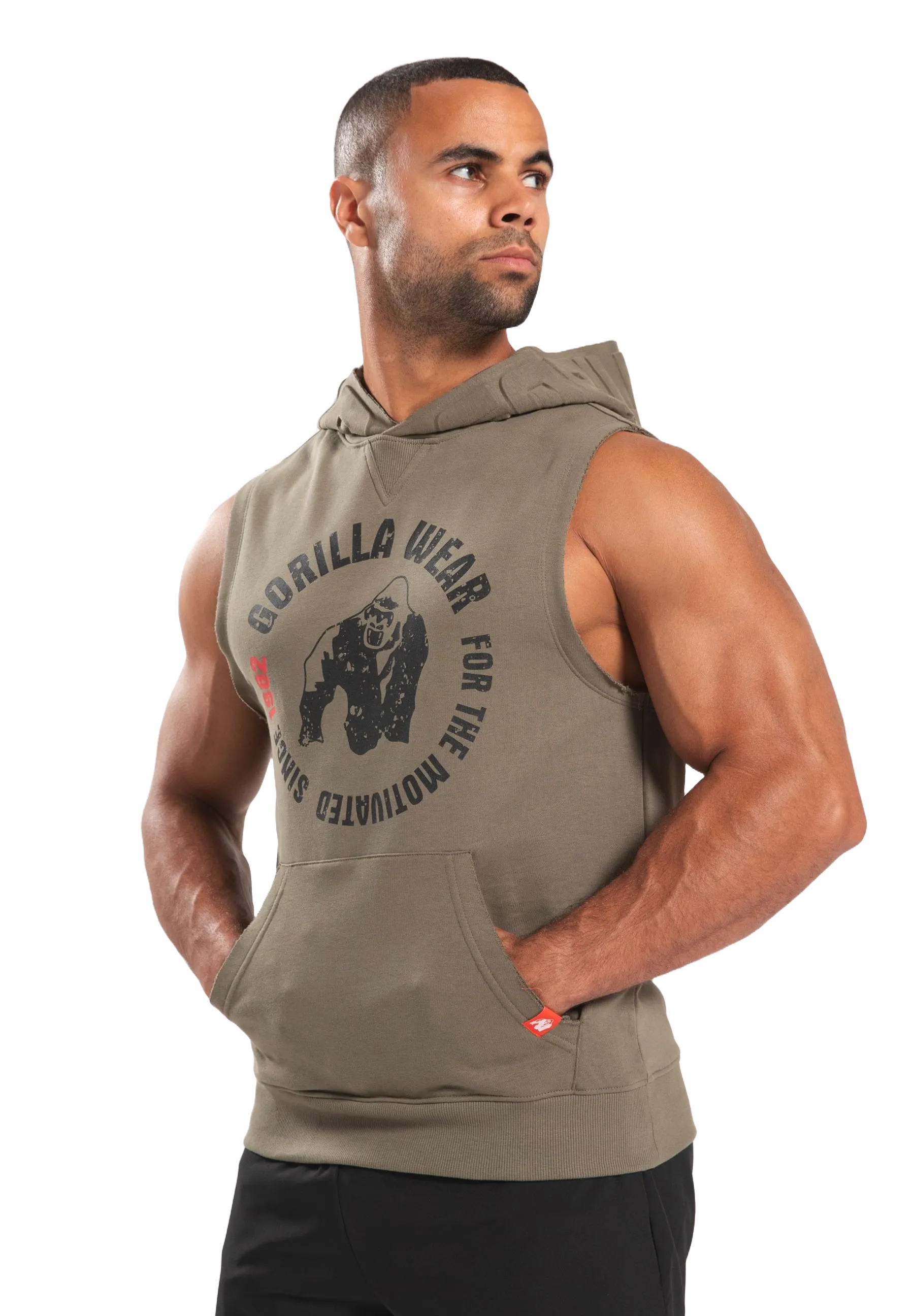 Gorilla Wear Marshall Sleeveless Hoodie, army green