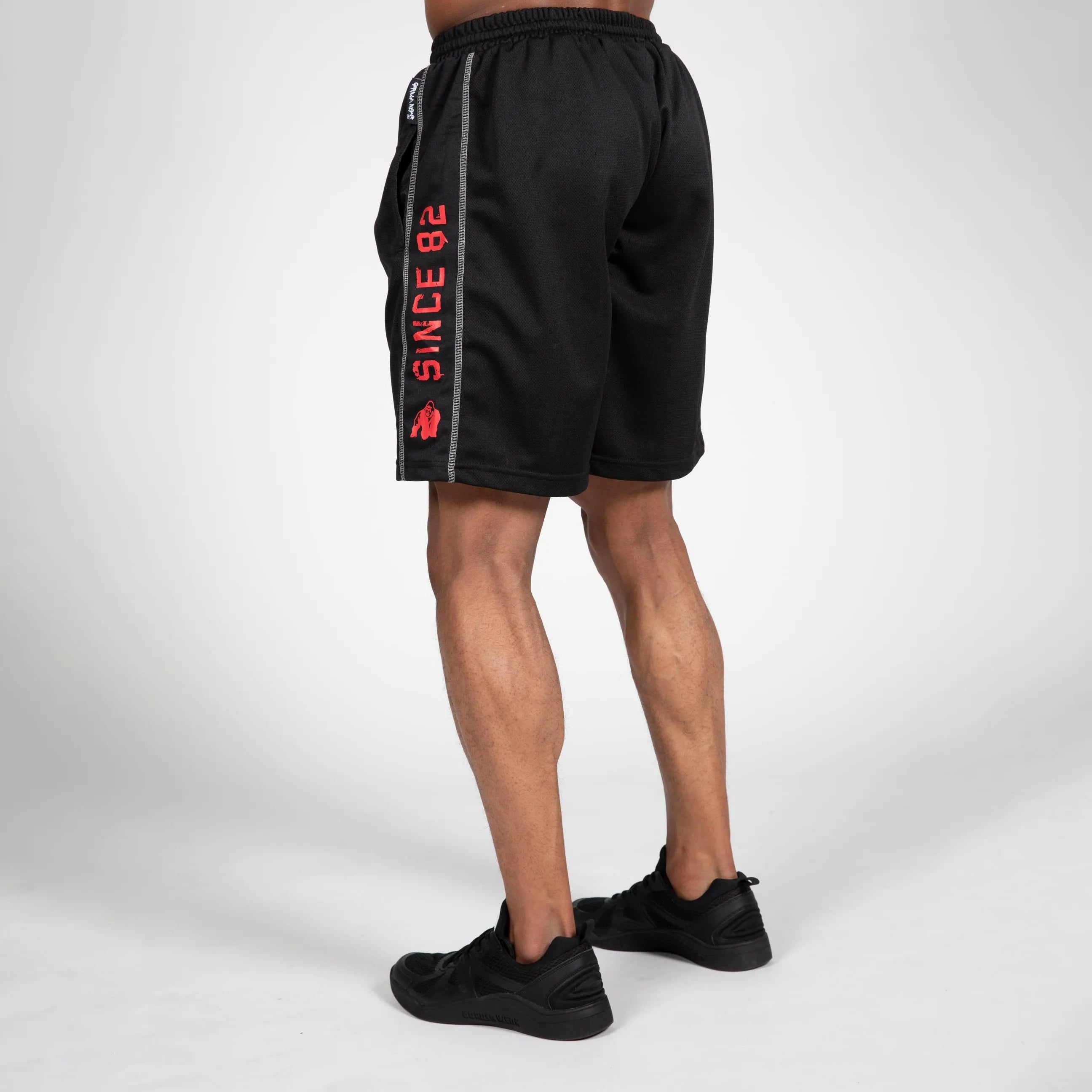 Gorilla Wear Functional Mesh Shorts/træningsshorts, sort/rød