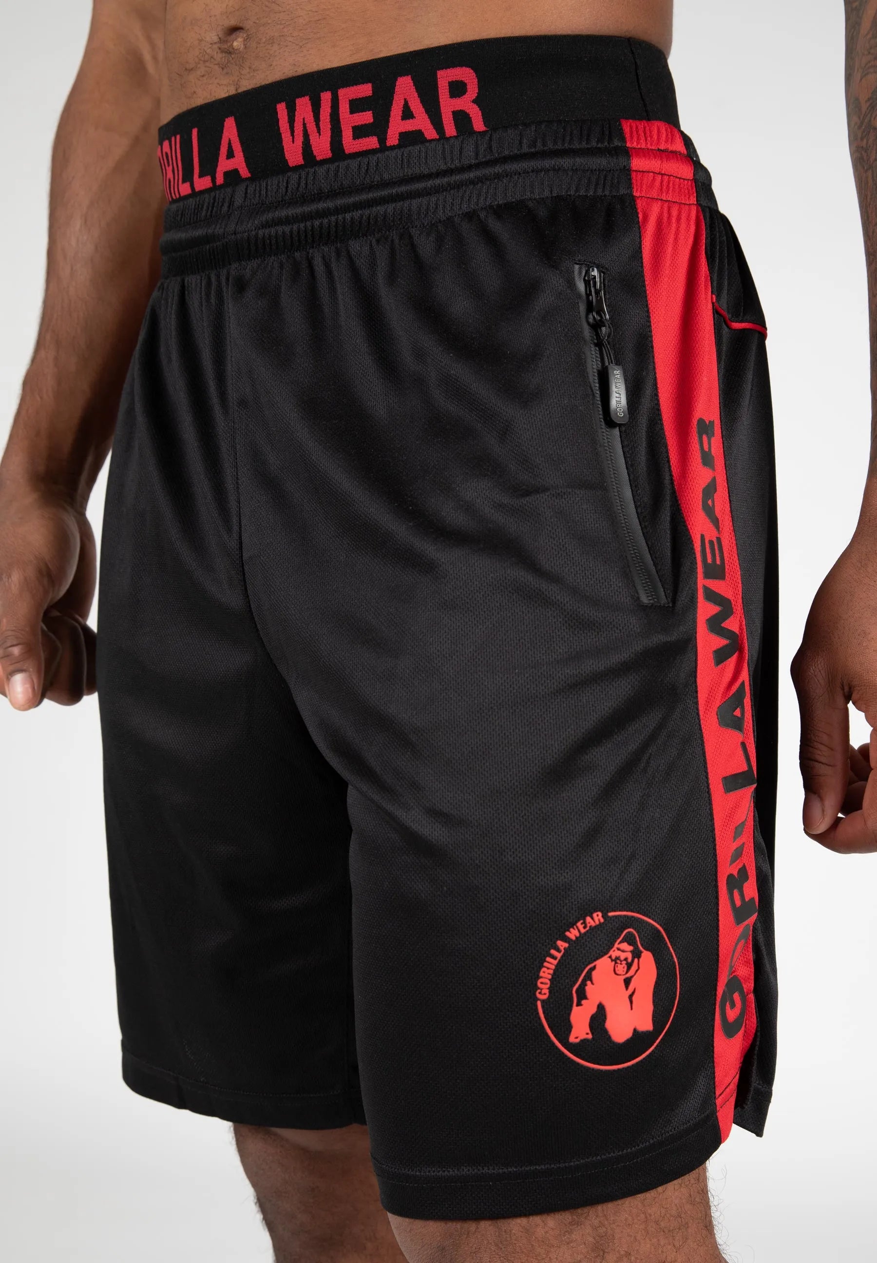 Gorilla Wear Atlanta Shorts/träningsshorts, black/red