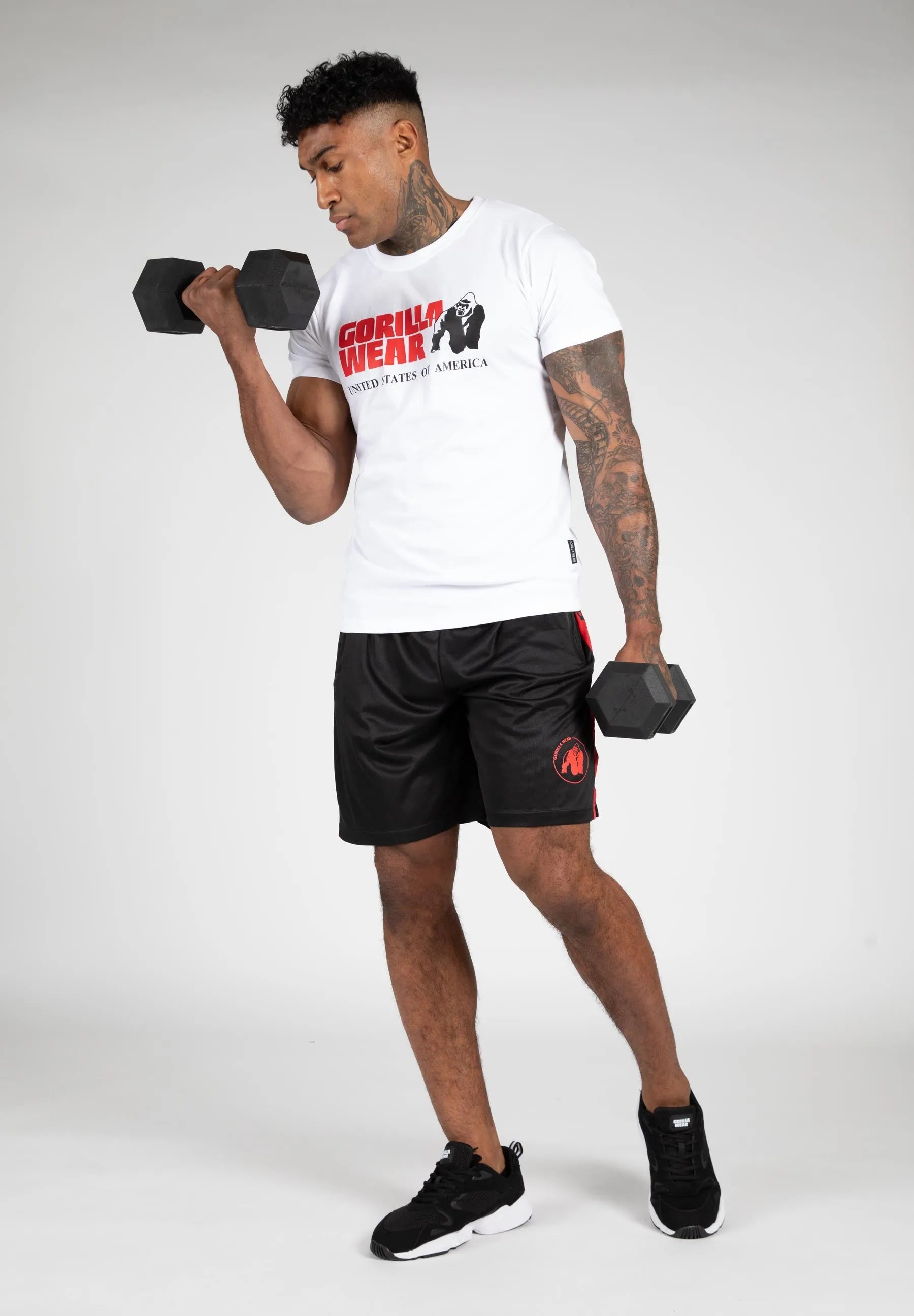 Gorilla Wear Atlanta Shorts/träningsshorts, black/red
