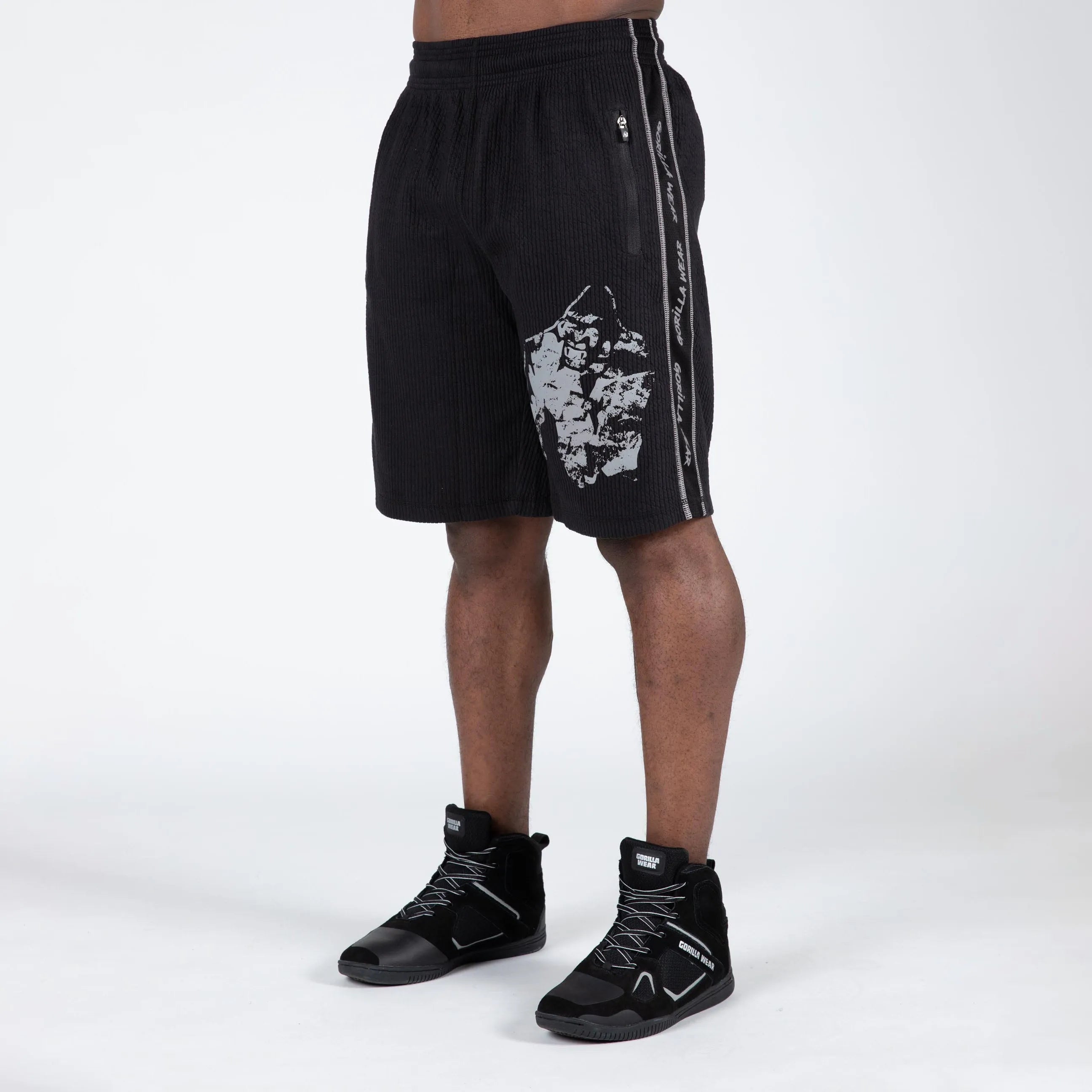 Gorilla Wear Buffalo Old School træningsshorts, sort/grå